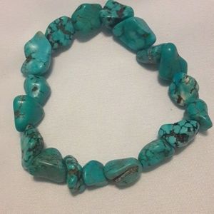 Genuine Turquouse stretchy bracelet